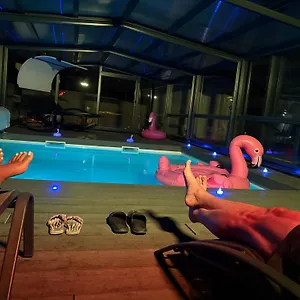 L'aurore De Charme, Clim Jacuzzi, Sauna, Piscine Chauffée Cuisine... Hébergement de vacances